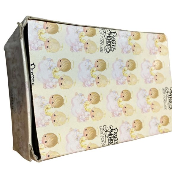 1995 Enesco Precious Moments - Girl Holding Red/ White Stocking Figurine #169951 - Picture 11 of 11